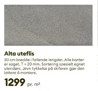 Modena Fliser Alta uteflis tilbud