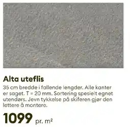 Modena Fliser Alta uteflis tilbud