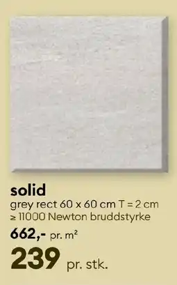 Modena Fliser solid grey rect tilbud