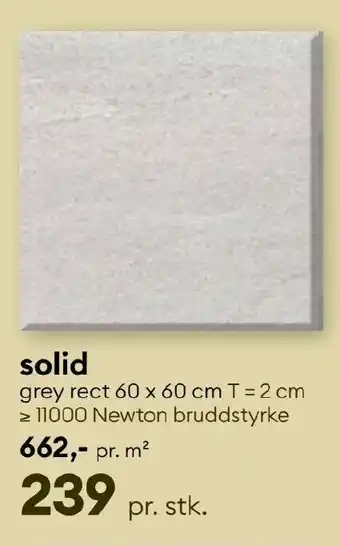 Modena Fliser solid grey rect tilbud
