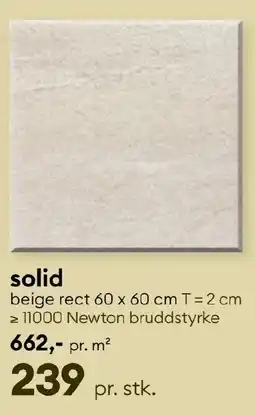 Modena Fliser solid beige rect tilbud
