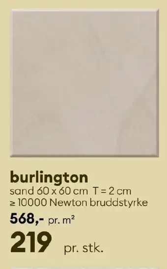Modena Fliser burlington sand tilbud