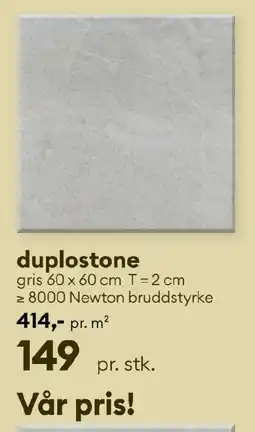 Modena Fliser duplostone gris tilbud