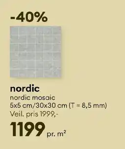 Modena Fliser nordic mosaic tilbud