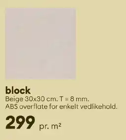 Modena Fliser block Beige tilbud
