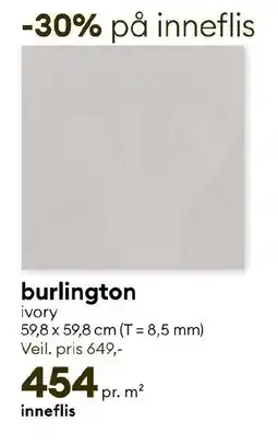 Modena Fliser burlington ivory tilbud