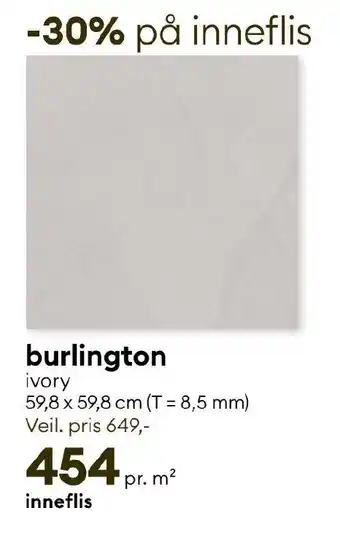 Modena Fliser burlington ivory tilbud
