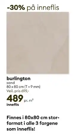 Modena Fliser burlington sand tilbud