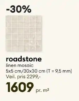 Modena Fliser road linen mosaic stone tilbud