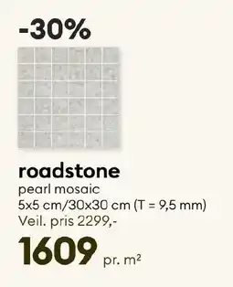 Modena Fliser roadstone pearl mosaic tilbud