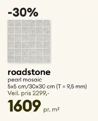 Modena Fliser roadstone pearl mosaic tilbud