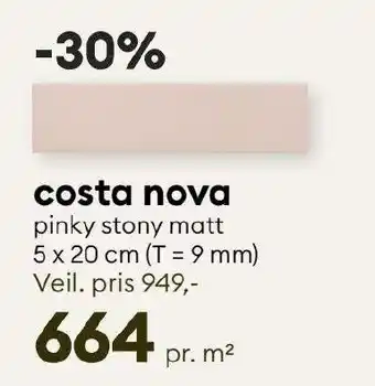 Modena Fliser costa nova pinky stony matt tilbud