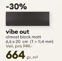 Modena Fliser vibe out almost black matt tilbud