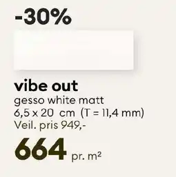 Modena Fliser vibe out gesso white matt tilbud