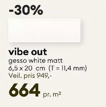 Modena Fliser vibe out gesso white matt tilbud