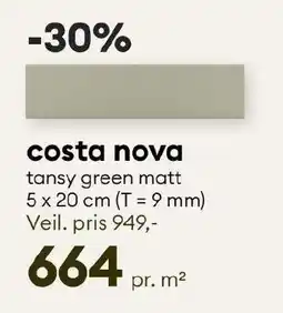 Modena Fliser costa nova tansy green matt tilbud