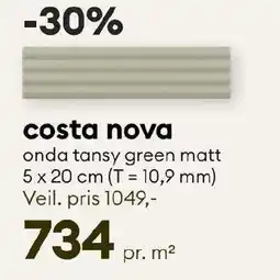 Modena Fliser costa nova onda tansy green matt tilbud