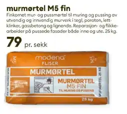 Modena Fliser MODENA murmørtel M5 fin tilbud