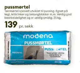 Modena Fliser MODENA pussmørtel tilbud
