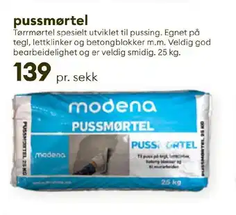 Modena Fliser MODENA pussmørtel tilbud