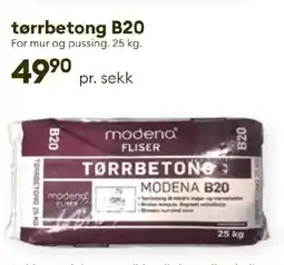 Modena Fliser tørrbetong B20 tilbud