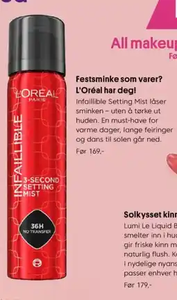 VITA Festsminke som varer? L'Oréal har deg! tilbud