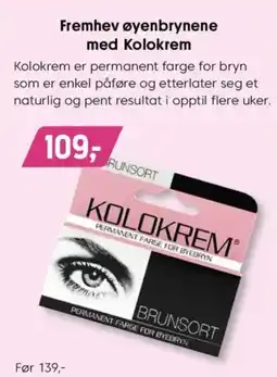 VITA Fremhev øyenbrynene med Kolokrem tilbud