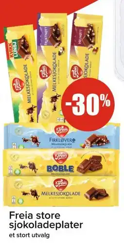 Spar FREIA store sjokoladeplater tilbud