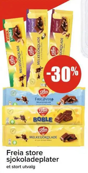 Spar FREIA store sjokoladeplater tilbud