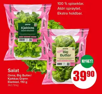 Spar Salat Onna, Big Butter/ Kjekkas Grønn Ekeblad tilbud
