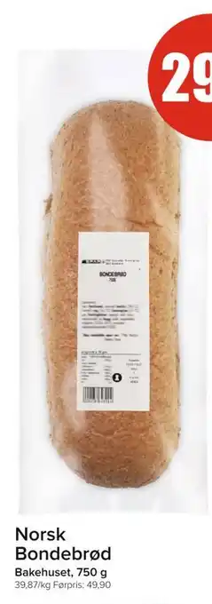 Spar BAKEHUSET Norsk Bondebrød tilbud