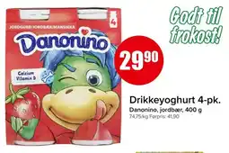 Spar DANONINO Drikkeyoghurt 4-pk. tilbud