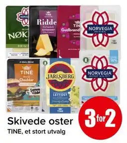 Spar TINE Skivede oster tilbud
