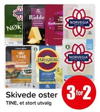 Spar TINE Skivede oster tilbud