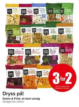 Spar Dryss på! Grønn & Frisk, et stort utvalg tilbud