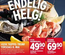 Meny Levende blåskjell tilbud