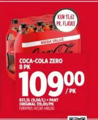 Meny COCA-COLA zero 8 pk tilbud