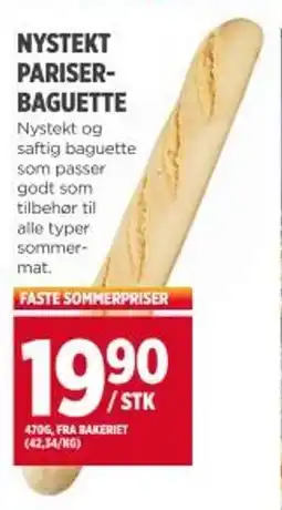 Meny Nystekt pariser- baguette tilbud