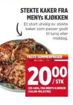 Meny Stekte kaker fra menys kjøkken tilbud