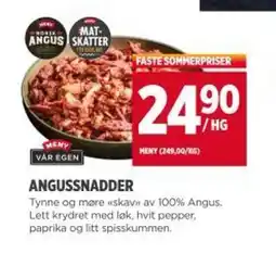 Meny MENY Angussnadder tilbud