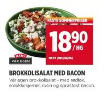 Meny MENY Brokkolisalat med bacon tilbud