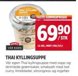 Meny MENY Thai kyllingsuppe tilbud