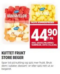 Meny Kuttet frukt store beger tilbud