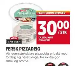 Meny MENY Fersk pizzadeig tilbud