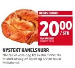 Meny Nystekt kanelsnurr tilbud