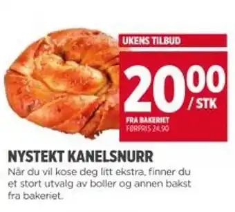 Meny Nystekt kanelsnurr tilbud