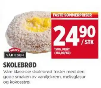 Meny MENY Skolebrød tilbud