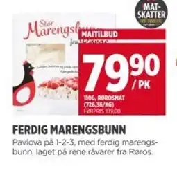Meny Ferdig marengsbunn tilbud