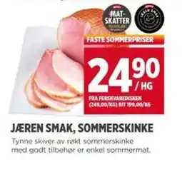 Meny Jæren smak, sommerskinke tilbud