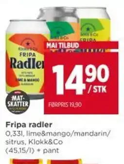 Meny Fripa radler tilbud